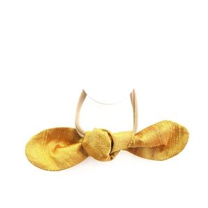 Hair Bow - Silk - Yellow